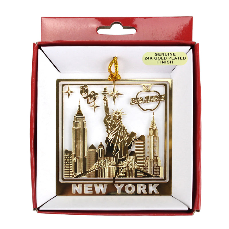 New York City - Statue of Liberty - Christmas Ornament(24K Gold Plated)