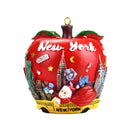 Red Apple New York Christmas Ornament - w/ Skyline,SOL,Santa, NYC Taxi