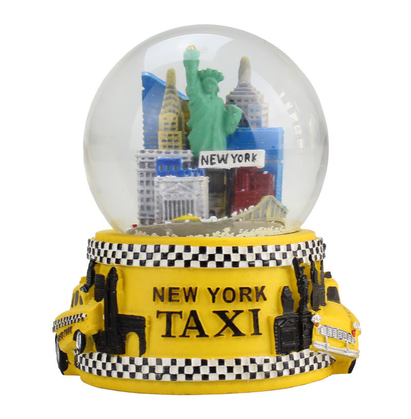 New York City/ NYC Skyline/Statue of Liberty/NYC Taxi Design - Snow Globe