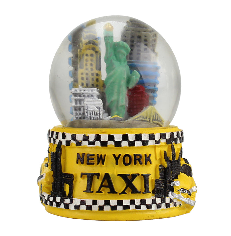 New York City/ NYC Skyline/Statue of Liberty/NYC Taxi Design - Snow Globe