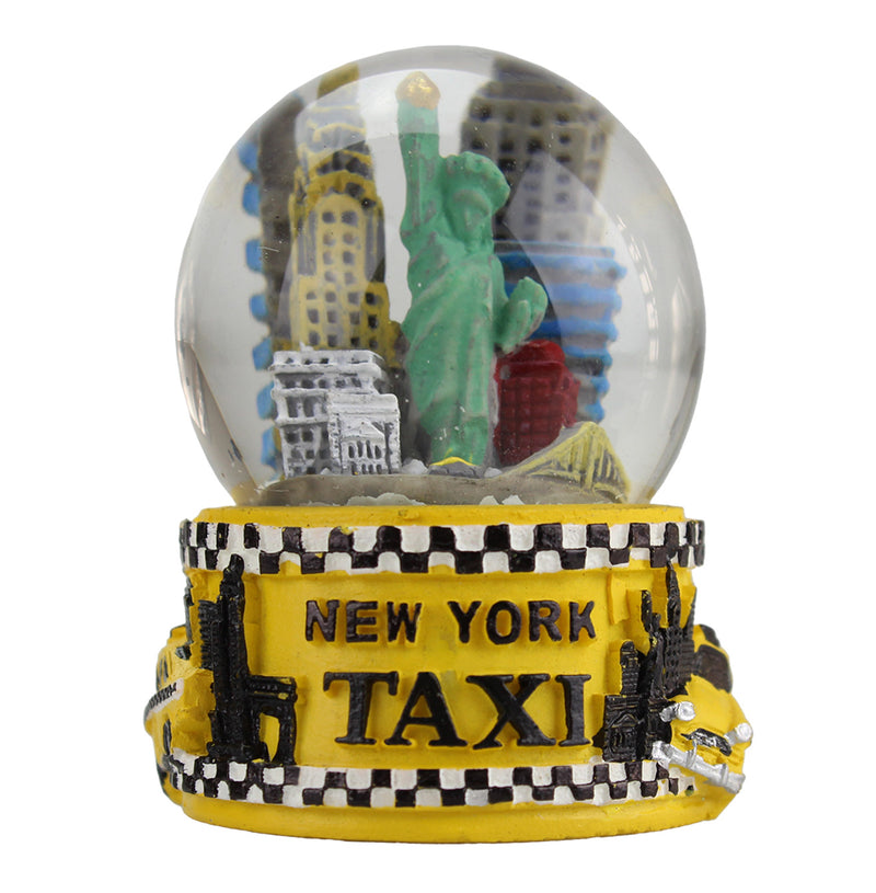 New York City/ NYC Skyline/Statue of Liberty/NYC Taxi Design - Snow Globe