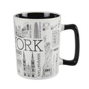 New York Landmarks/ Statue of Liberty/Empire State Building/Times Square - Jumbo Ceramic Mug - 12oz