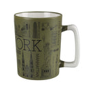 New York Landmarks/ Statue of Liberty/Empire State Building/Times Square - Jumbo Ceramic Mug - 12oz