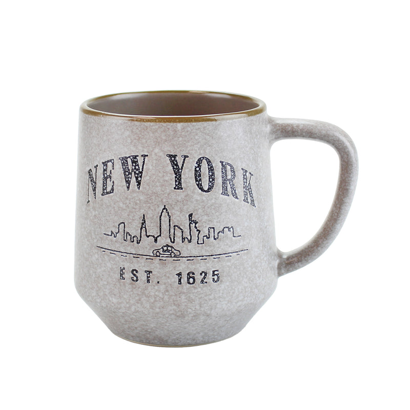 New York Skyline Drawing/Taxi - Design - Ceramic Coffee Mug - 11oz