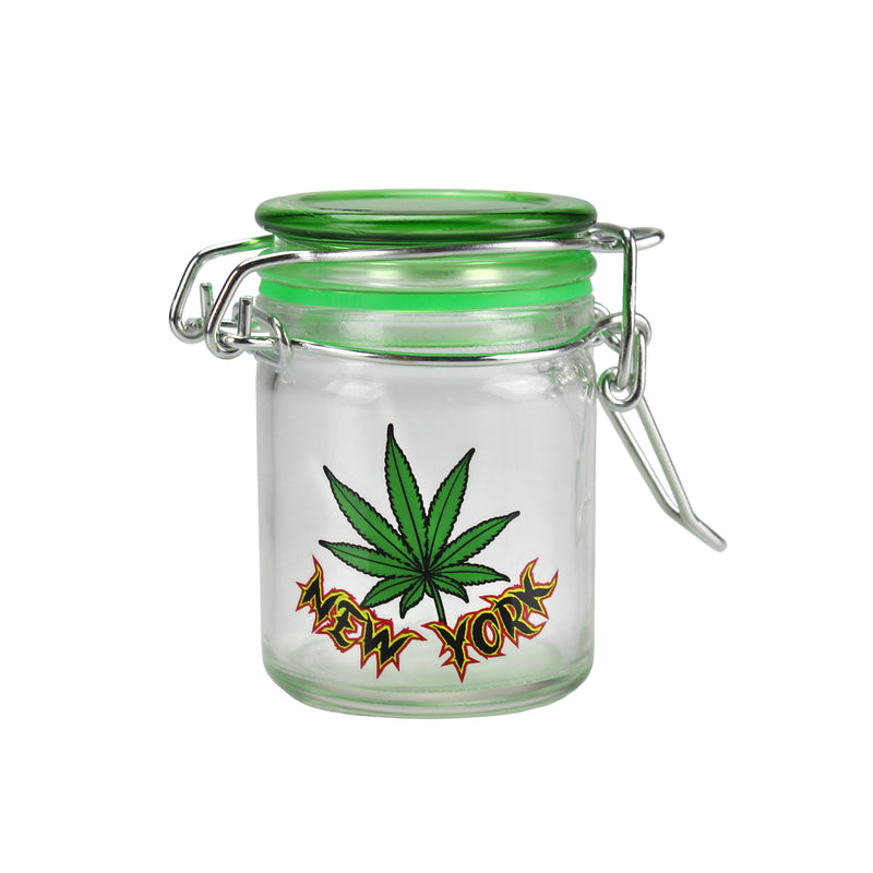 Airtight with Clamping Lid/New York/For Coffee, Tea, Spice and More/ Storage Mini Cannabis Jars