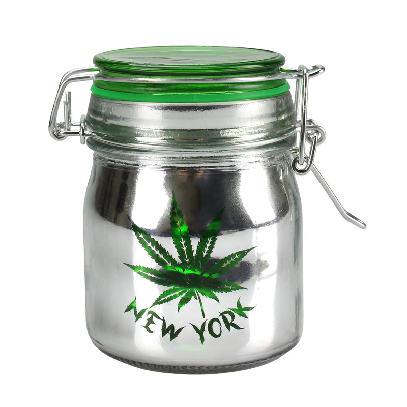 Airtight with Clamping Lid/ New York/For Coffee, Tea, Spice and More/ Storage Cannabis Jars