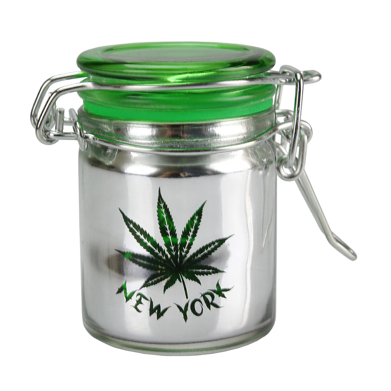 Airtight with Clamping Lid/New York/For Coffee, Tea, Spice and More/ Storage Mini Cannabis Jars