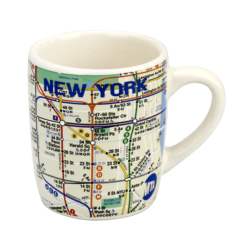 MTA New York Subway Map - Ceramic Mini Coffee/Tea - 4oz