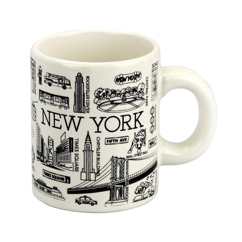 New York Landmarks/City - Ceramic Mini Coffee/Tea - 4oz