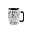 New York Landmarks/Statue of Liberty/Empire State Building/Times Square Ceramic Mini Coffee/Tea  Mug - 4oz