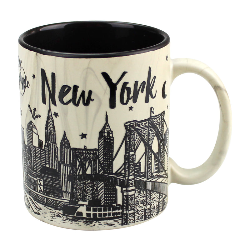 New York Skyline - Hand Drawing City - Ceramic Coffee/Tea  Mug - 11oz