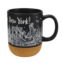 New York Skyline - Hand Drawing City - Cork Coffee/Tea  Mug - 11oz