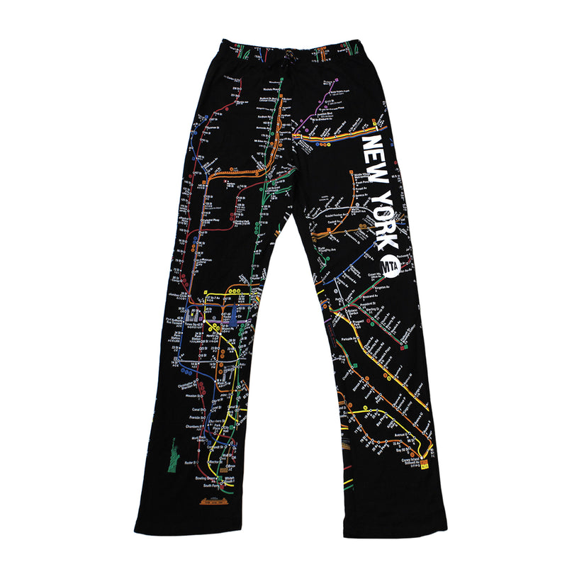 MTA New York Subway Map - Pants Pajama Bottoms