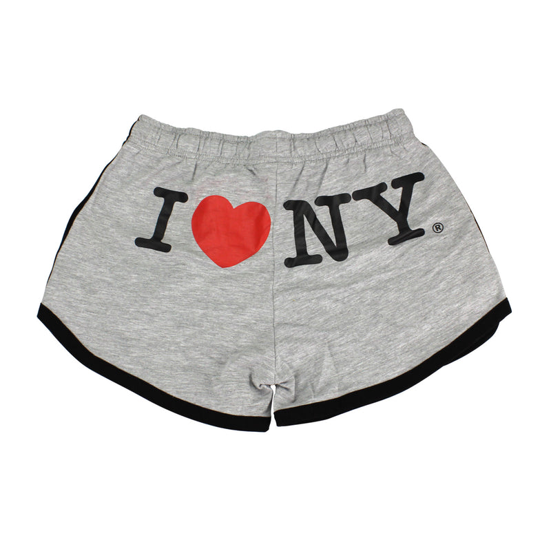 I Love NY Ladies French Terry Sport Shorts (With Pockets)