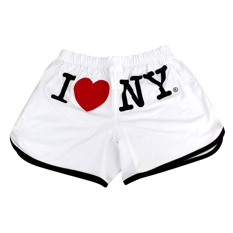 I Love NY Ladies French Terry Sport Shorts (With Pockets)