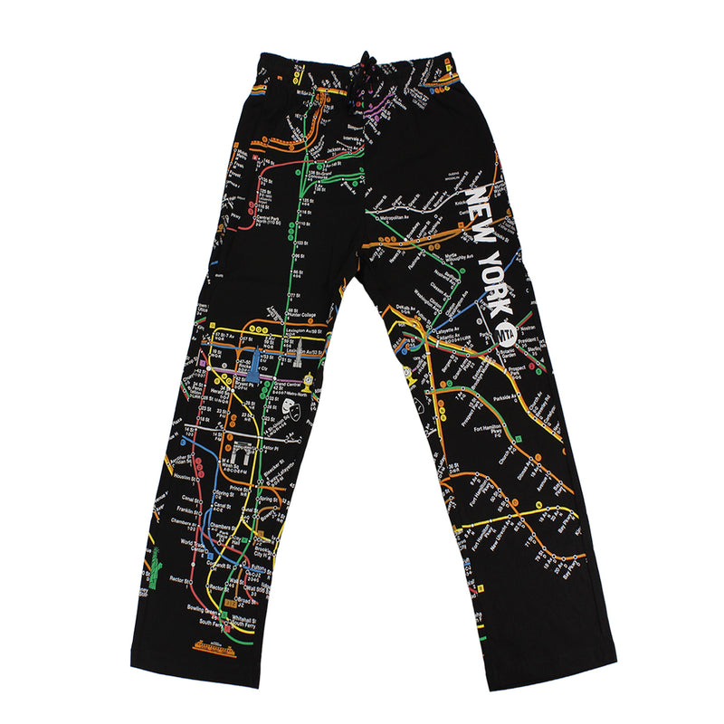 MTA New York Subway Map - Kids Pants Pajama Bottoms