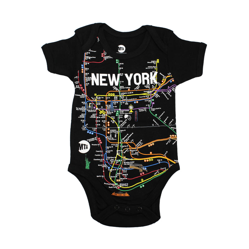 MTA New York Subway Map - Baby Onesies