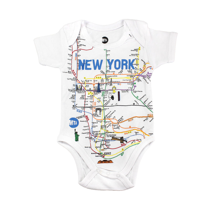 MTA New York Subway Map - Baby Onesies