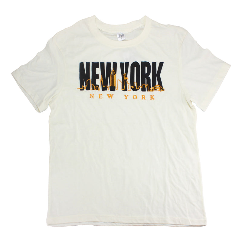 New York Lettering/Hand Drawing Skyline - T-Shirt