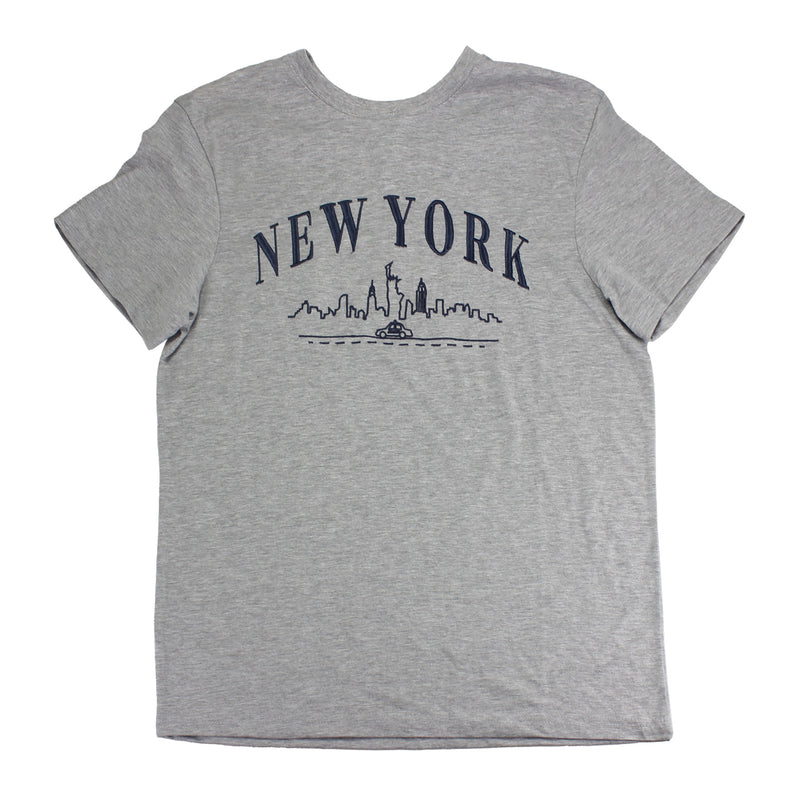 New York Lettering Style with Skyline/Taxi - T-Shirt