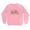 New York Colorful Skyline Embroidered Sweat Shirt