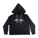 New York(White Lettering) Ladies French Terry Hoodie