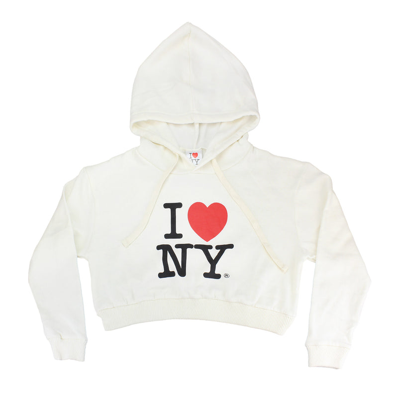 I Love NY Ladies Cropped Hoodies