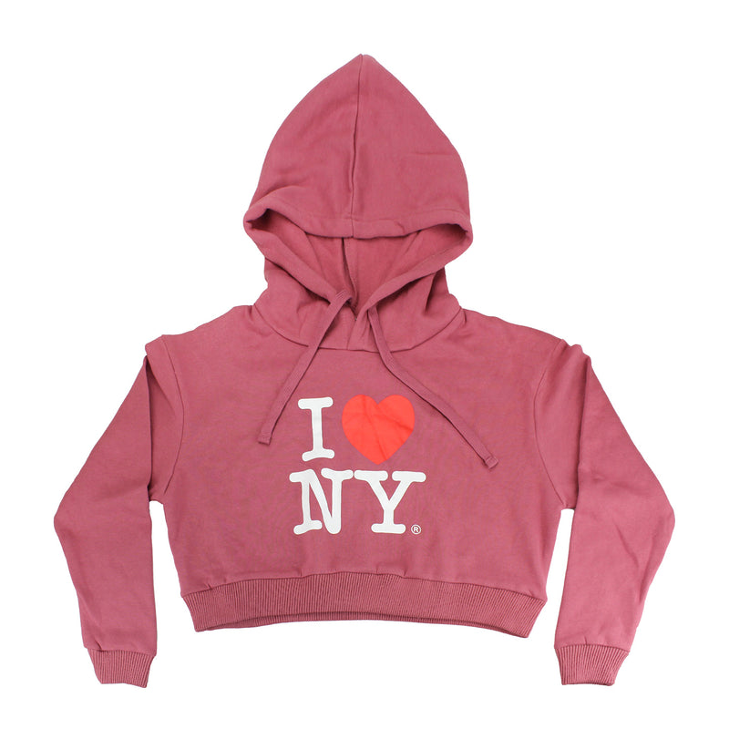 I Love NY Ladies Cropped Hoodies