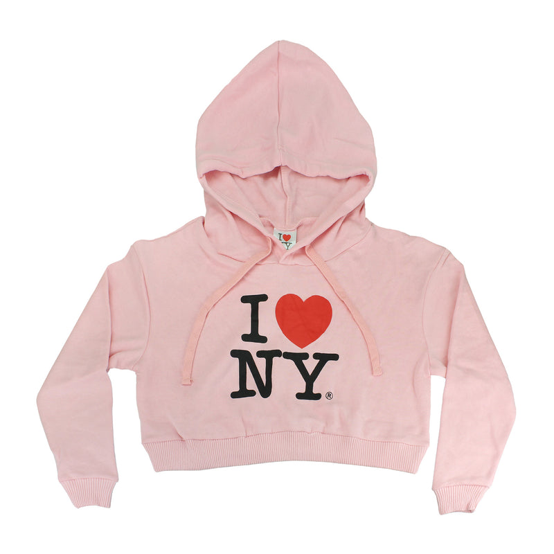 I Love NY Ladies Cropped Hoodies