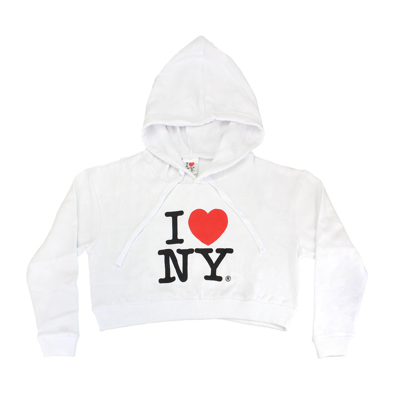 I Love NY Ladies Cropped Hoodies