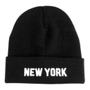 Official Licensed New York with Lettering Embroidered Winter Beanie Hat