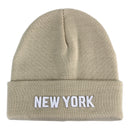 Official Licensed New York with Lettering Embroidered Winter Beanie Hat