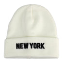 Official Licensed New York with Lettering Embroidered Winter Beanie Hat