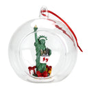 Glass Globe w/ Statue of Liberty Christmas Ornament