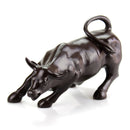 Black Wall Street Bull Stock Market NYC Figurine Statue