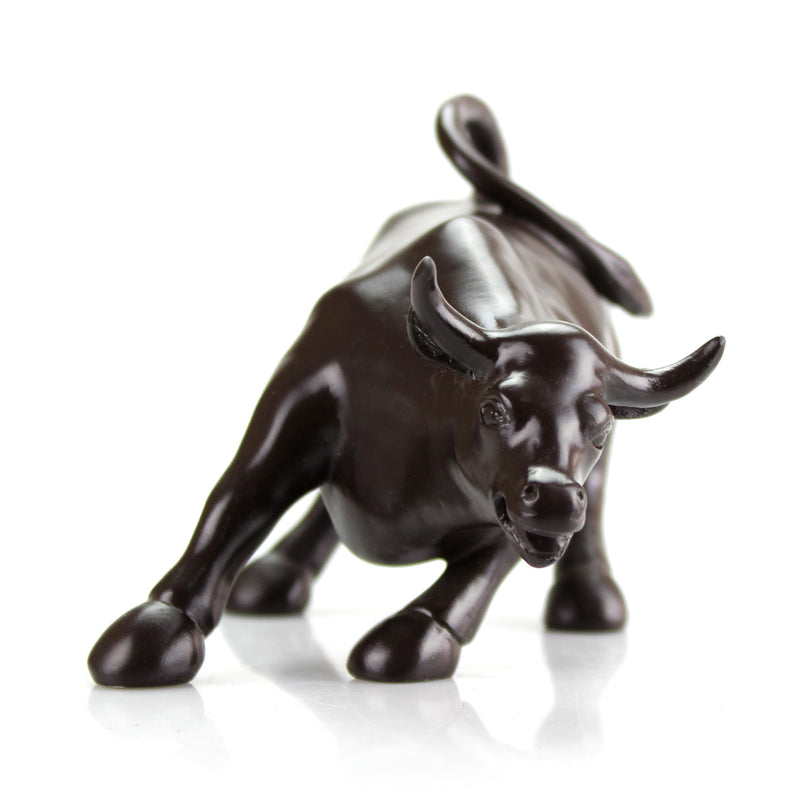 Black Wall Street Bull Stock Market NYC Figurine Statue