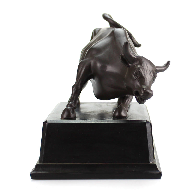 Black Wall Street Bull® Stock Market NYC Figurine Statue with Base