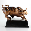Wall Street Bull Stock Market NYC Figurine Statue with Base