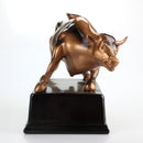 Wall Street Bull Stock Market NYC Figurine Statue with Base