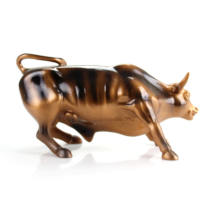 Bronze Wall Street Bull Stock Market NYC Figurine Statue