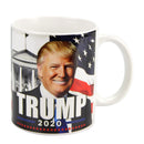 Donald Trump Royalty Mug - "Trump 2020"- White House & US Flag - Ceramic Coffee Mug - 11oz