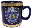 NYPD Mini Coffee Mug - 4oz (Navy w/ Gold Stripes)