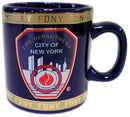 FDNY Mini Coffee Mug - 4oz (Navy w/ Gold Stripes)