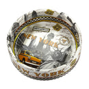 New York Background w/ Checkered Design - Ceramic Ashtray