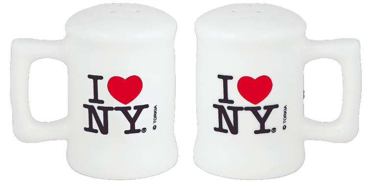 I Love NY Salt and Pepper Shaker Set (w/ Handles)