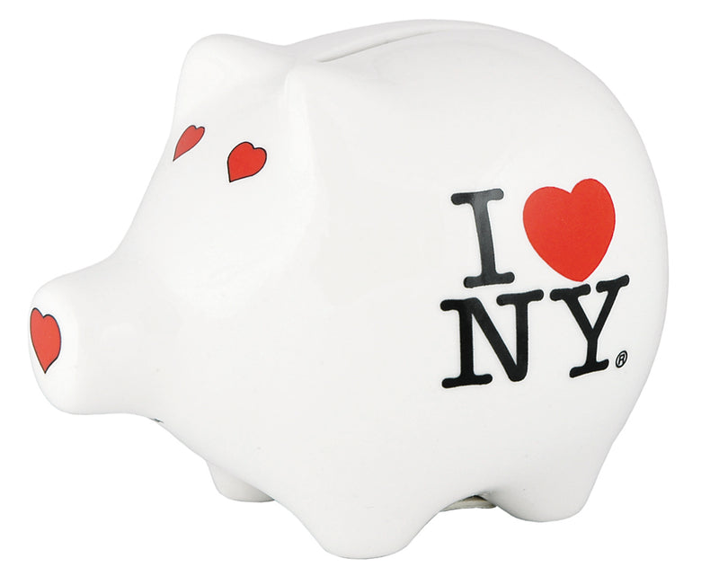 I Love NY Ceramic Piggy Bank