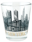 Brooklyn Bridge w/New York Skyline - Design - Shot Glass - 1.5oz