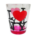 I Love NY Shot Glass - Clear w/Bottom Color - 1.5oz