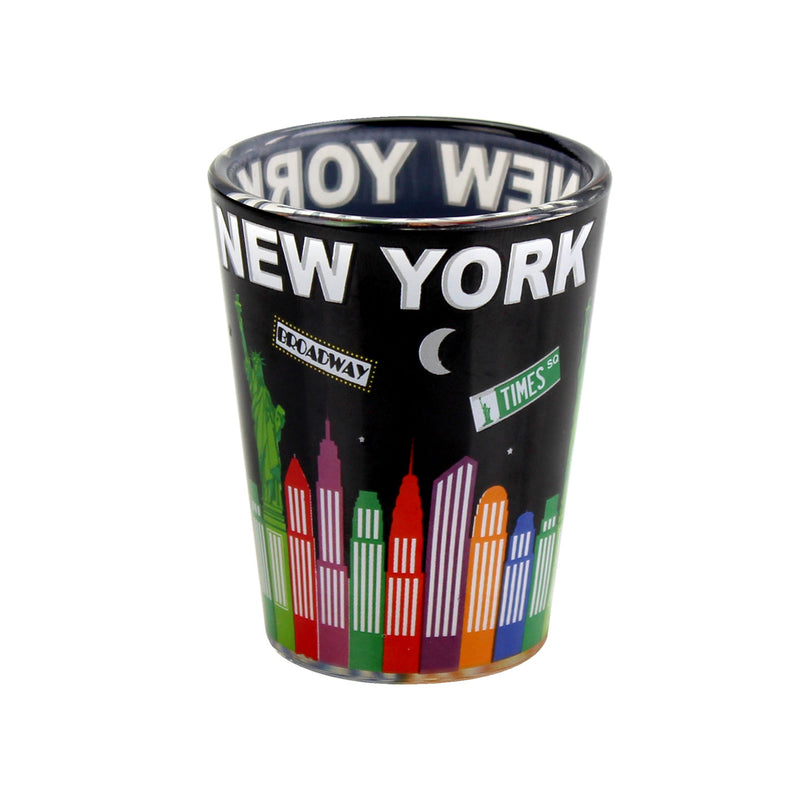 New York Color Skyline Shot Glass - 1.5oz
