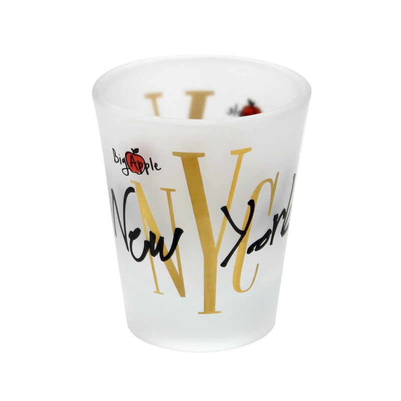 New York (NYC) Lettering Design Shot Glass - 1.5oz (Clear)